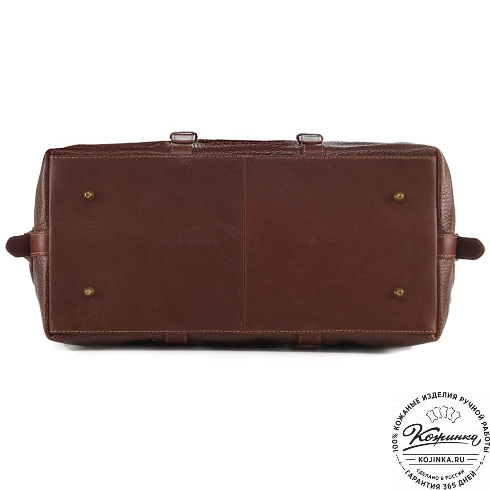 Кожаная дорожно-спортивная сумка Вашингтон (фактура коричневый)